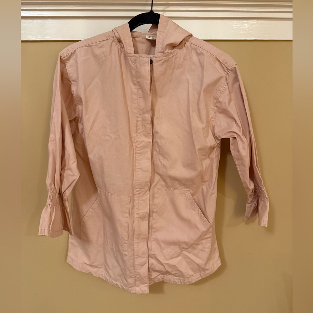 Kids Stem Light Pink Hooded Utility Jacket- Lightweight